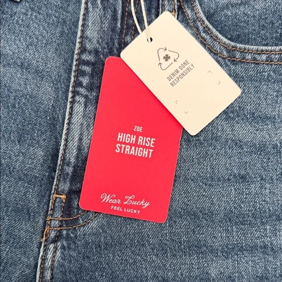 Lucky Brand Zoe high rise, straight jeans with studs - Picture 4 of 11